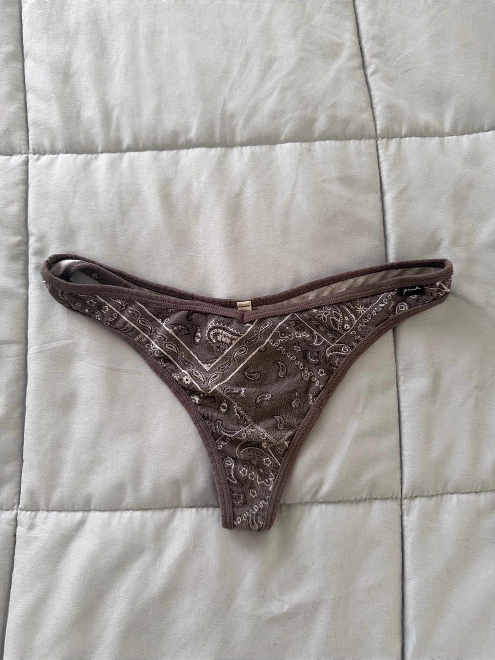 Xl grey paisley Victoria’s Secret pink thong